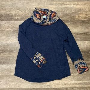 Light weight cowl neck sweater